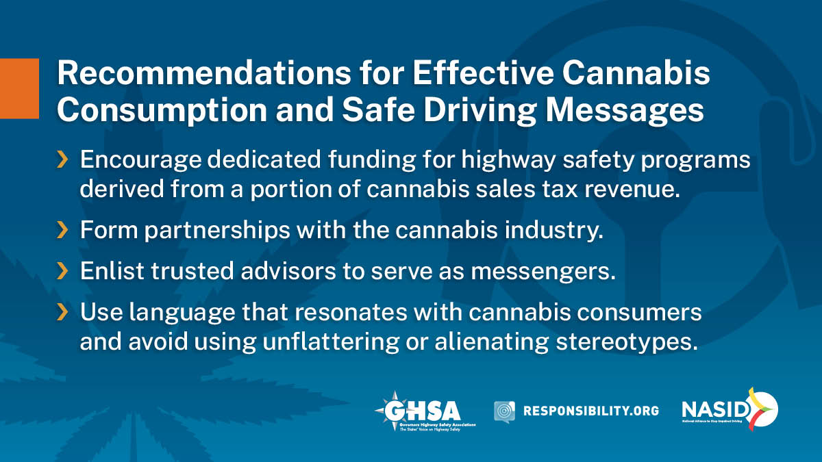 Recommendations for Effective Cannabis Consumption and Safe Driving Messages