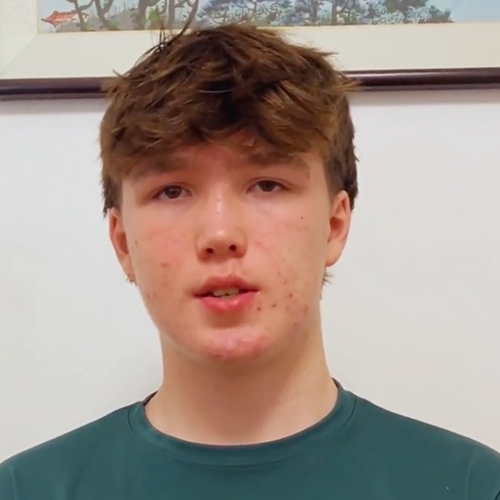 Young man facing the camera