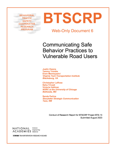 Communicating Safe Behavior Practices to Vulnerable Road Users
