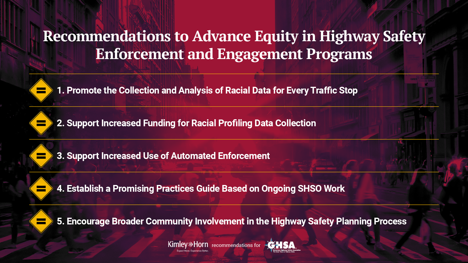 Recommendations to Advance Equity in Highway Safety Enforcement and Engagement Programs 1