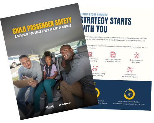 Cover of a Child Passenger Safety Roadmap document