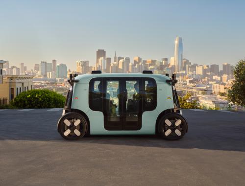 A Zoox robotaxi outside San Francisco