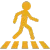 Icon of a pedestrian in a crosswalk